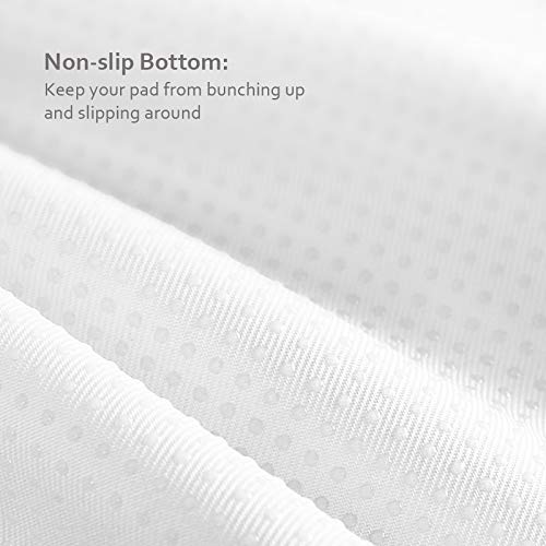 Waterproof Crib Mattress Protector 27" x 38", Non-Slip & Sturdy Mattress Pad Mat, 4 Layers Incontinence Bed Pad for Children Adults, Pets Training Pee Pad, Grey