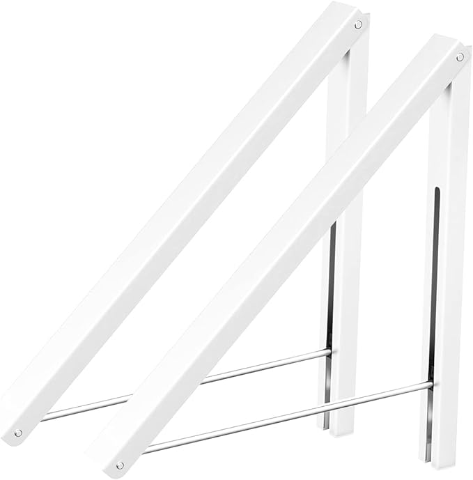 Drying Rack Wall Mounted Clothes Hanger Folding Wall Coat Racks Aluminum Home Storage Organiser Space Savers