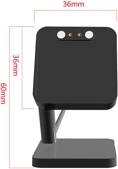Lamshaw Charging Stand Dock for TOZO S3 Smart Watch, Compatible with TOZO S3, S4 1.78" Smart Watch (Black)