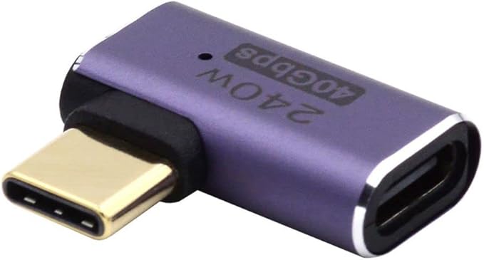 chenyang USB C Connector,USB4 Type C Male to Female 240W Power 40Gbps Data 8K Video Adapter Right Angled for NS Phone Laptop