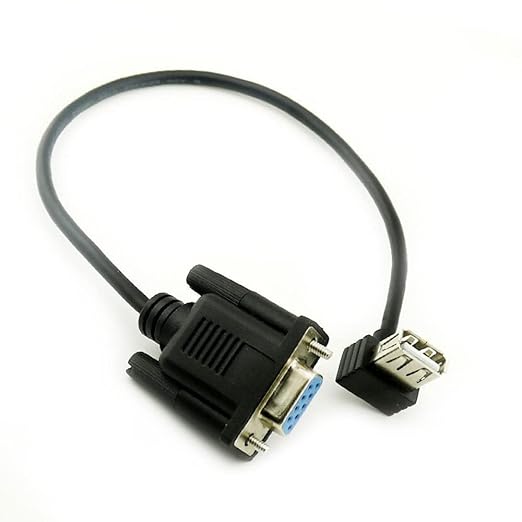 Vanki 1Pcs RS232 DB9 Female to USB 2.0 A Female Serial Cable Adapter Converter 8" Inch 25cm