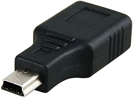 2 Pack USB 2.0 Type A to Mini USB 5-Pin Type B Female/Male Adapter - Black