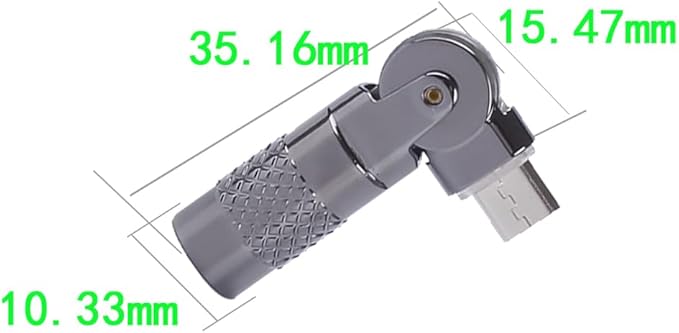 Micro USB Female to Micro USB 180° Rotating Fast Charge Adapter,2PCS