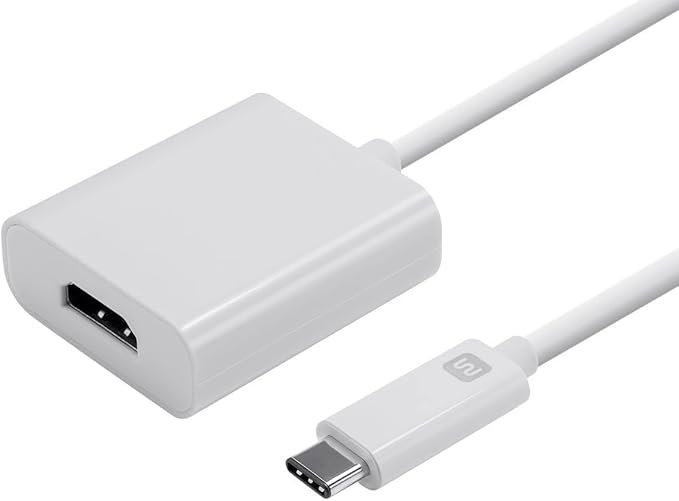 Monoprice USB-C to HDMI 2.0 Adapter - 4K@60Hz, Supports Up To 10Gbps Data Rate, USB 3.1 SuperSpeed, Compatible with MacOS, Windows, and Chrome OS, White - Select Series