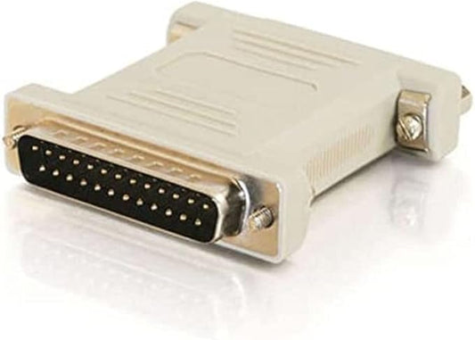 C2G Legrand Null Modem Adapter, DB25 Male to Female RS232 Serial Adapter, Beige 1.5 InchSerial Cable Adapter, 1 Count, C2G 02469