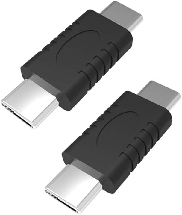 Type C Male to Type C Male Adapter Support Data Synchronization and Charging USB C to USB C Cable 3.1 Gen 2 10Gbps 60W Converter, 2-Pack