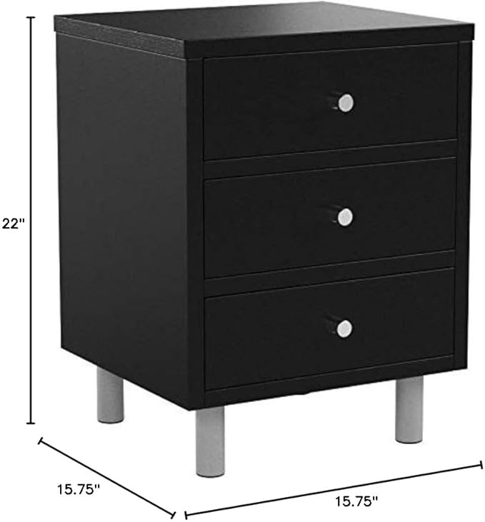 Winsome Daniel Accent Table, 15.75"W x 16.61"D x 22"H, Black