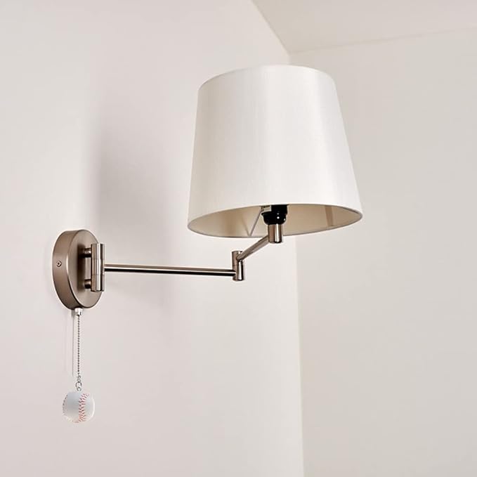 Ceiling Fan Pull Chain 12 inch Pull Chain Extension Fan Chain Extender Ceiling Fan Pulls Ornament with Ball Fan Chain Connector for Lighting Fans, 2 PACK (BASEBALL)