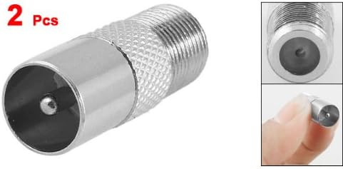 uxcell 2 Pcs F Female to PAL Male 9.5mm TV Satellite Antenna Coax Adapter