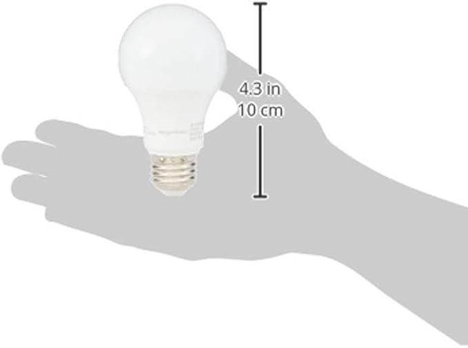 Amazon Basics LED Light Bulbs, Energy Efficient 6W, 40 Watt Equivalent, E26 Standard Base, 2700, Dimmable, 10,000 Hour, Soft White, 6 Count (Pack of 4)