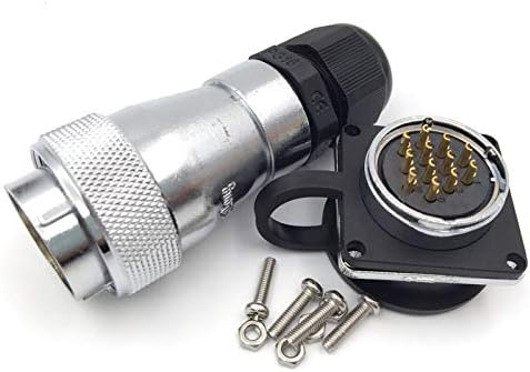WS28 28MM 5Pin~26Pin Panel Mount Waterproof Aviation Connector, IP68 Cable Connector Plug Socket