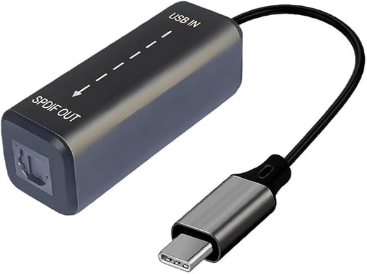 USB C to TosLink SPDIF Adapter Cable, Type C Male to TosLink PCM Female Digital Optical Audio Adaptor Cord for Laptop Computer PC PS5/PS4,Echo Wall, Amplifier, DAC (NOT for TV) (USB C)
