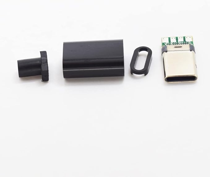 10 Sets USB 3.1 Type C Connector 24 Pin Male Plug DIY Solder Wire USB C Male Adapter Cable for DIY Data Line Interface