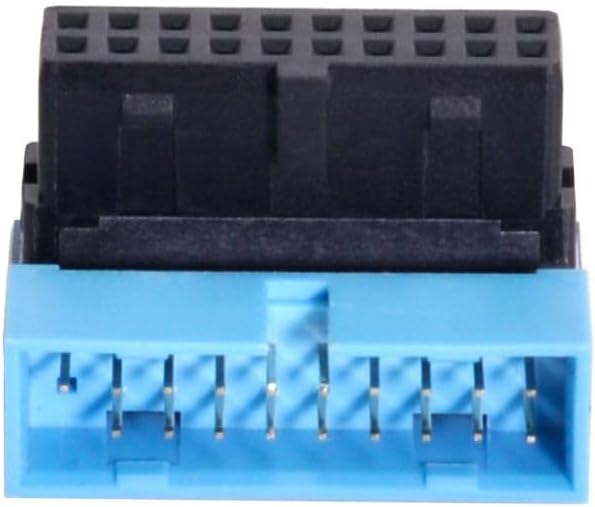 chenyang USB 3.0 Front Panel Header 19/20Pin Male to Female 90 Degree Down Angled Mainboard Header Gender Changer Connector Adapter