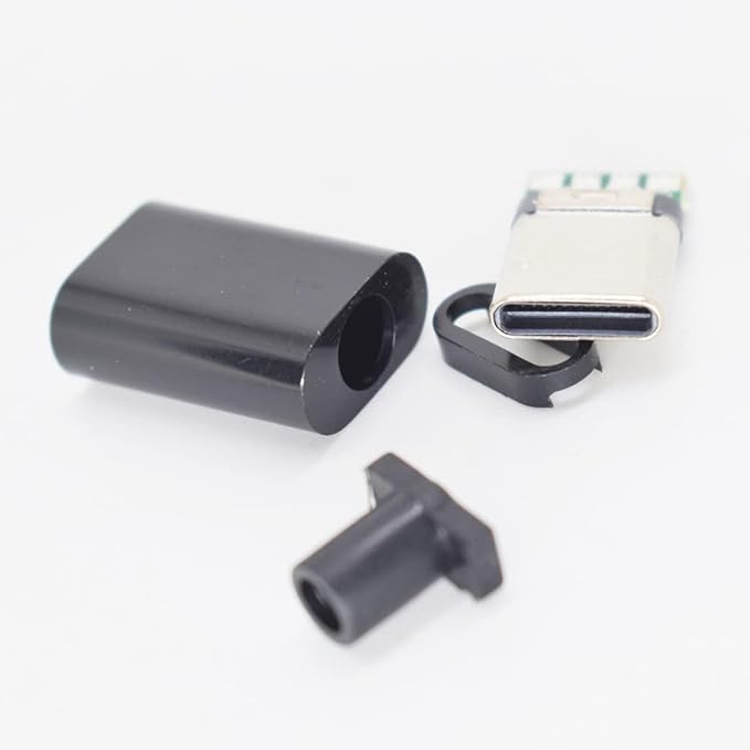 10 Sets USB 3.1 Type C Connector 24 Pin Male Plug DIY Solder Wire USB C Male Adapter Cable for DIY Data Line Interface