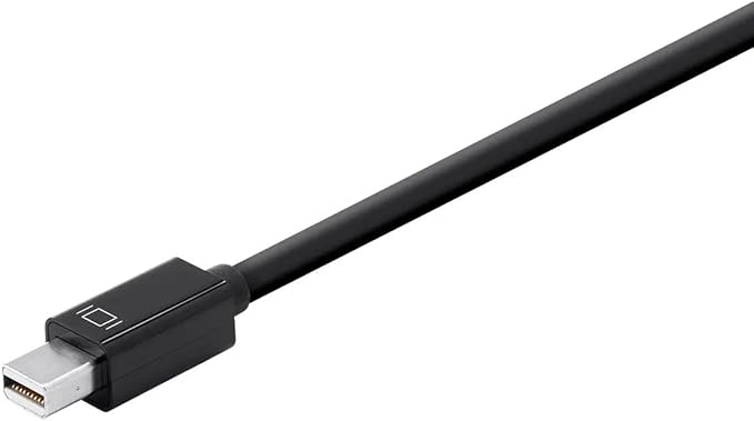 Monoprice Mini DisplayPort 1.2a / Thunderbolt to 4K HDMI, DVI, and VGA Passive Adapter, Black (112799) (Pack of 2)