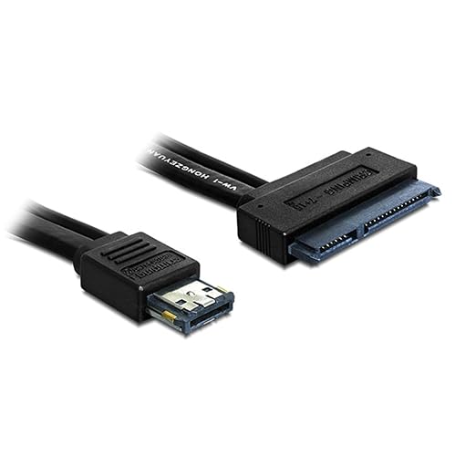 NFHK 50cm Dual Power 12V and 5V eSATAp Power ESATA USB 2.0 Combo to 22Pin SATA Cable for 2.5" 3.5" Hard Disk Drive