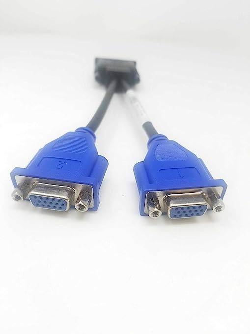 DMS-59 to VGA Splitter for Dual Monitor Setups or as a VGA Adapter Y Cable Cord