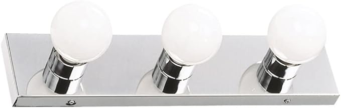Design House 500850 3-Light Vanity Strip Light Contemporary Dimmable for Bathroom, Bedroom, Makeup Vanity, Polished Chrome