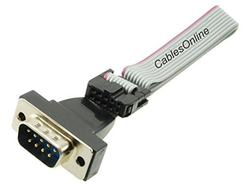 CablesOnline, DB9 Male to 10-Pin (2x5) IDC Female Motherboard Header RS232 Serial Adapter Cable, AD-I01