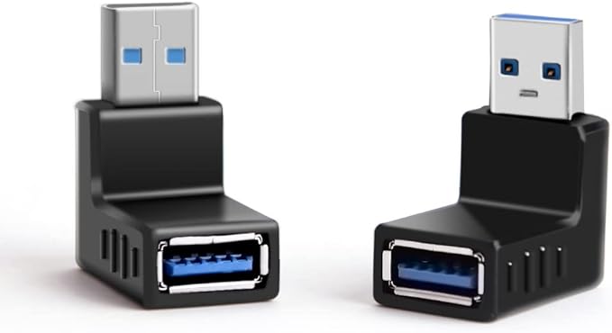 USB 3.0 Adapter 90 Degree Male to Female Combo Vertical Up and Down Angle Coupler Connector