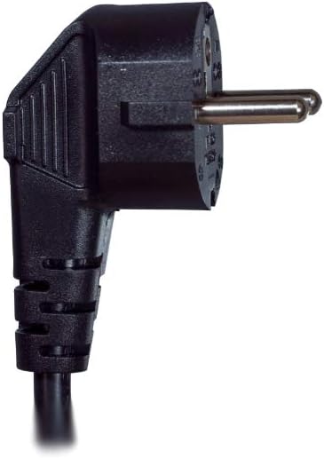 European Schuko Right Angle Power Cord, CEE 7/7 to IEC320 C13, 6', 18 AWG, 16A, 250V (ZWACSCA4-06), Black