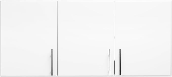 Prepac Elite 54" Wall Cabinet, White Storage Cabinet with 2 Adjustable Shelves, Storage for Pantry, Kitchen and Bathroom 12" D x 54" W x 24" H