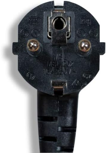 European Schuko Right Angle Power Cord, CEE 7/7 to IEC320 C13, 6', 18 AWG, 16A, 250V (ZWACSCA4-06), Black