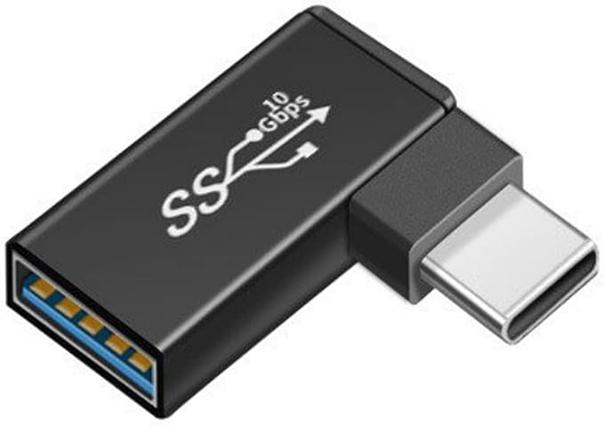 xiwai Right Angled 90 Degree OTG Adapter USB-C Type-C to USB 3.0 Female for Laptop Cell Phone