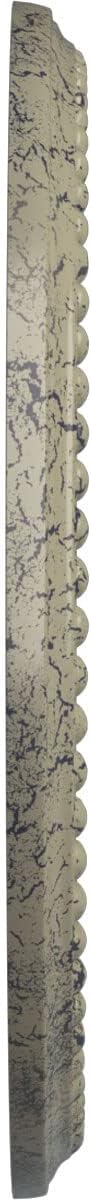 Ekena Millwork CM12BRCSC 12 1/2"OD X 3 7/8"ID X 3/4"P Bradford Ceiling Medallion Fits Canopies Up to 6 5/8", Castle Stone Crackle