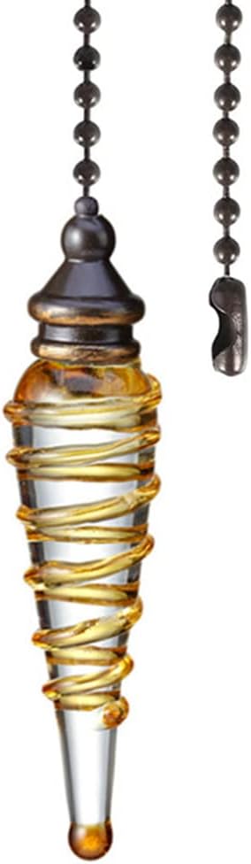 Ceiling Fan Pull Chain 12 inch Cristal Bullet Pull Chain Extender Ceiling Fan Pulls Ornament with Ball Fan Chain Connector for Ceiling Fan Light, 1PCS (Cristal Bullet)