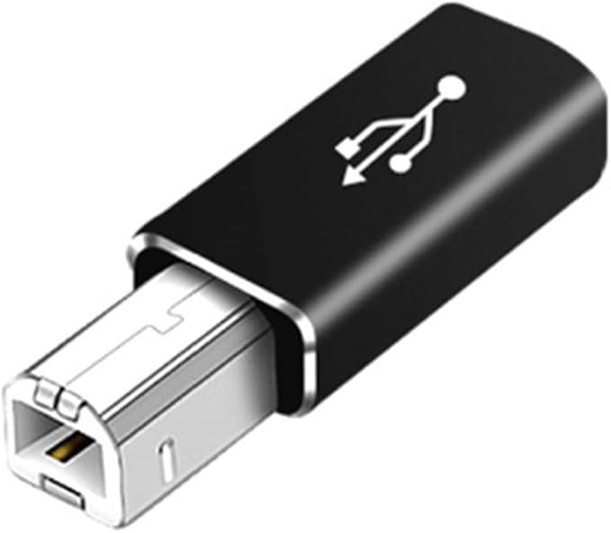 USB C Female to Printer Male USB B Convert Adapter Type C to MIDI Connector for Printer MIDI Electric Piano &Type-C Device/Laptop 2pcs