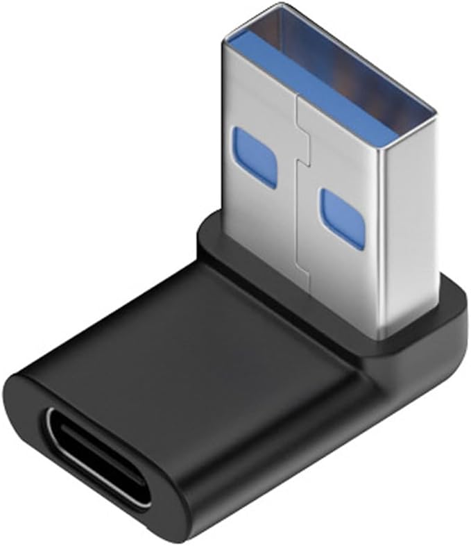 CY USB-C Type C Female 90 Degree Down Angled to USB 3.0 A Male Data Adapter for Laptop Desktop