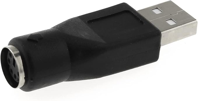 DGZZI USB to PS2 Adapter 2PCS Black PS/2 Female to USB Male Converter Adapter for Mouse and Keyboard
