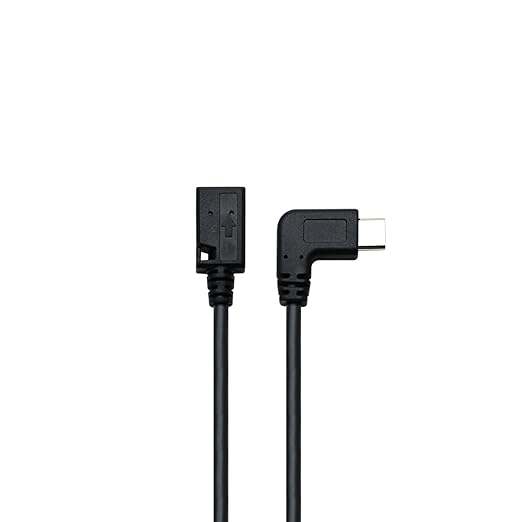 90 Degree USB Type C Male to Mini USB Female Cable, Adapter for MacBook Pro, Laptop, Android Devices