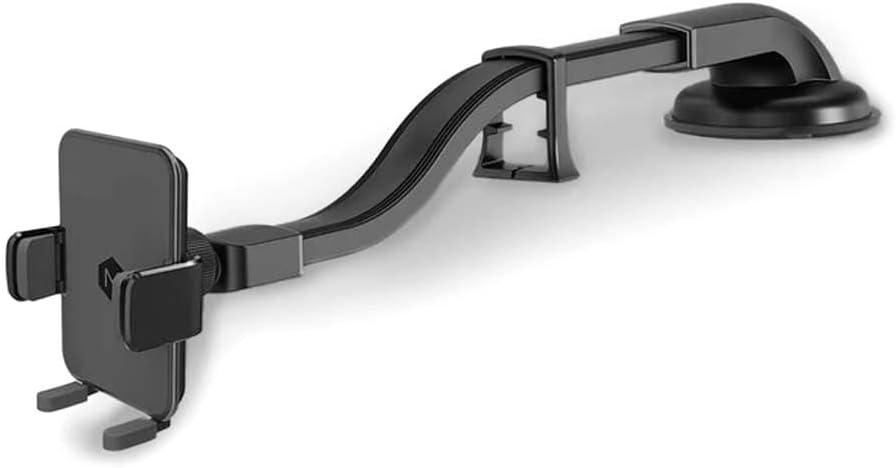 Phone Holder for Car Dash & Windshield, Flexible Gooseneck Phone Mount with Cradle Feet & Adjustable Holder Grips,