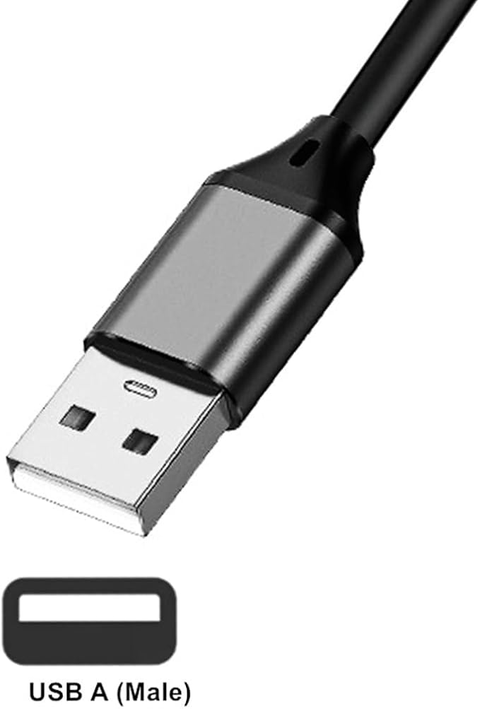 USB to TosLink SPDIF Adapter Cable, USB 2.0 Male to TosLink PCM Female Digital Optical Audio Adaptor Cord for Laptop Computer PC PS5/PS4,Echo Wall, Amplifier, DAC (NOT for TV) (USB A)