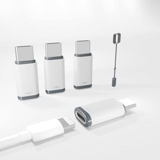 4 Pack Lightning to USB C Adapter for iPhone 15/16/17/17 Pro Max/Plus, Samsung S25, Charging & Data Transfer, Lightning Female to USB C Male Type C Connector, Not for Audio/OTG