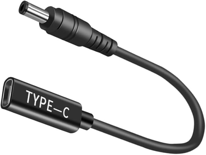 PD USB-C to 4.5x3.0mm Adapter Cable, Male to DC Female 19.5V Adapter, USB Type C Male Input to DC 4.5x3.0mm Adapter Male Power Charging Cable Adapter Made for Dell Inspiron Vostro Laptop Series