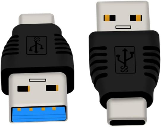 Type-C Male to USB3.0 Male Adapter，USB C to USB A 5G 3A Converter, USB 3.1 AM to CM Support Data Synchronization and Charging, Suitable for Mobile Phones, Computers,2-Pack
