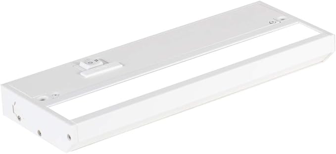 LED Under Cabinet Lighting Hardwired - 3CCT 9 Inch White Finish - Undercabinet Lights for Kitchen - Linkable Undercounter Dimmable Plug in Light or Hard Wired - Under Counter Fixture Direct Wire