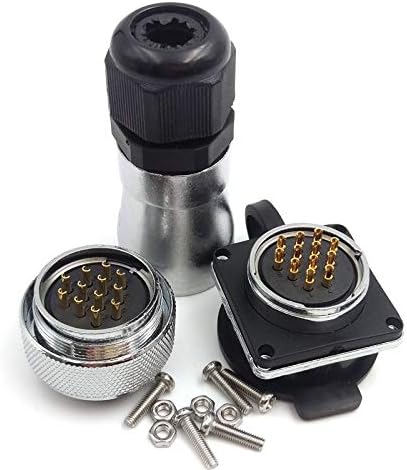 WS28 28MM 5Pin~26Pin Panel Mount Waterproof Aviation Connector, IP68 Cable Connector Plug Socket