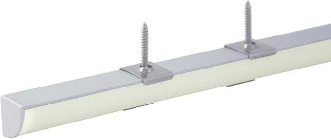 hunhun 10-Pack 6.6ft/ 2Meter V Shape LED Aluminum Channel System with Milky Cover, End Caps and Mounting Clips, Aluminum Profile for LED Strip Light Installations, Very Easy Installation