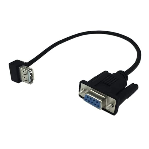 Vanki 1Pcs RS232 DB9 Female to USB 2.0 A Female Serial Cable Adapter Converter 8" Inch 25cm