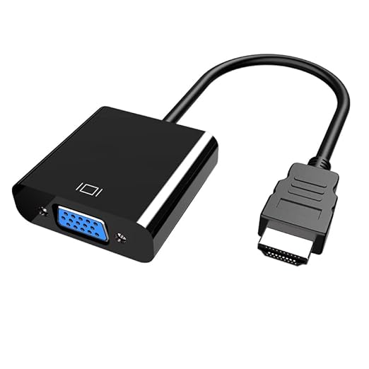 HDMI to VGA Connects Adapter,Gold-Plated HDMI Male to VGA Female Adapter for Computer,Projector, HDTV, Desktop, Laptop, PC, Monitor, Chromebook, Raspberry Pi, Roku, Xbox and More …