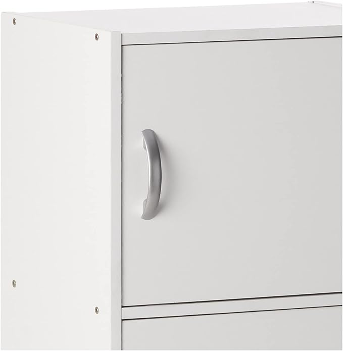 HODEDAH IMPORT Bookcase, White, 5 Door