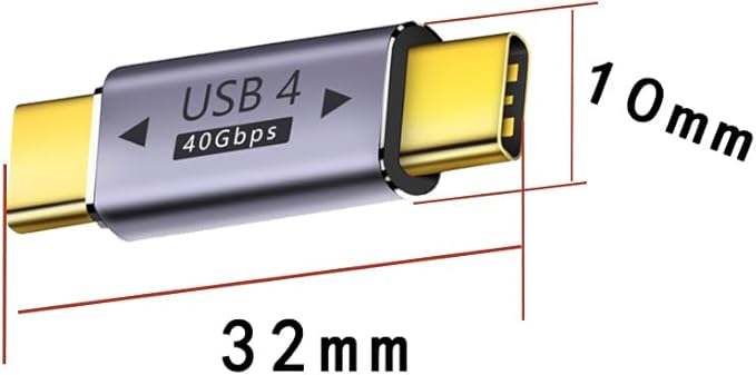 USB C Male to Male Adapter Extender .Type C Coupler with PD 100W 40 Gbps 8K/60hz Video Compatible for Thunderbolt 4/3, MacBook Pro/Air, Laptop, Tablet, Phone and More Type C Devices