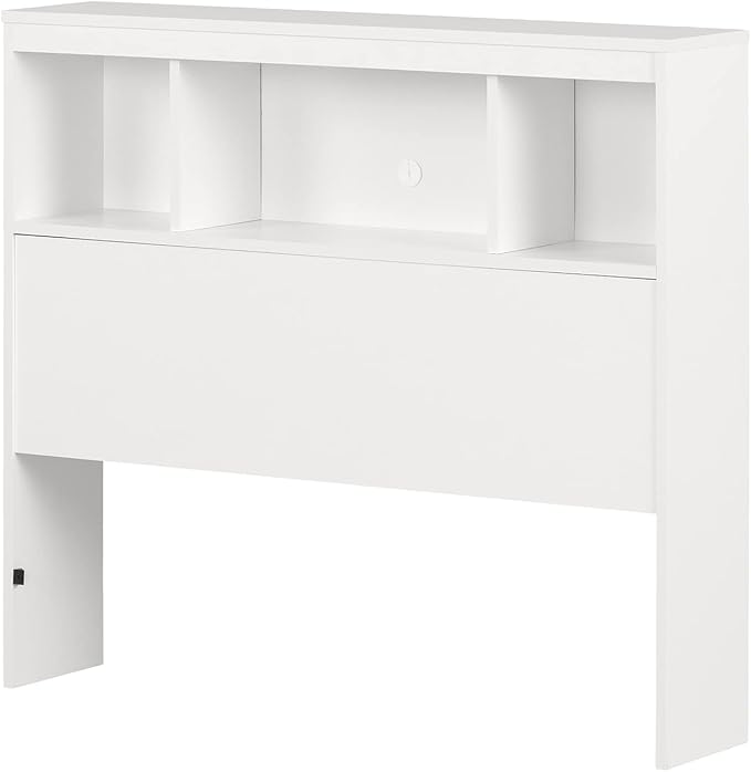 South Shore Spark Bookcase Headboard, Twin, Pure White