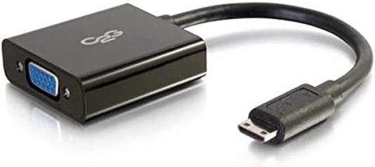 C2G VGA to HDMI, HDMI Adapter, Mini Dongle, Black, Cables to Go 41353