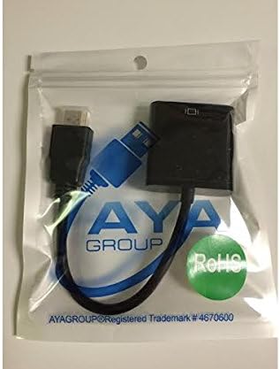 AYA 9" HDMI Male to VGA Female (15-Pin) Video Converter Adapter 1080p for PC, TV, Notebooks